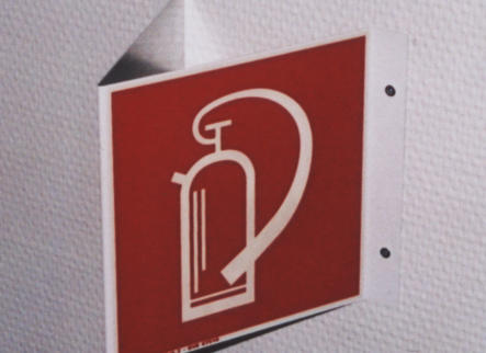 Winkelschild Feuerlöscher aus Aluminium