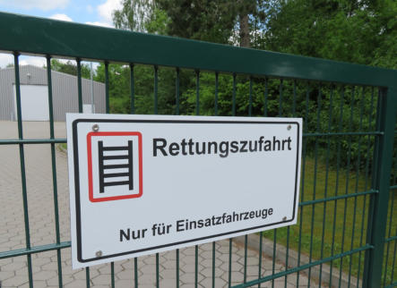 individuelles Zufahrtsschild für die Feuerwehr