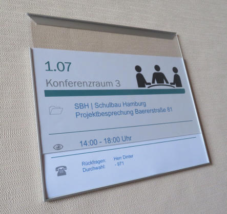 Infoschild FORMOeinschub A5quer mit Papiereinleger