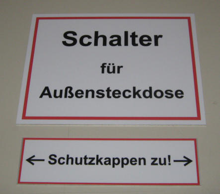 bedruckte individuelle Hinweisschilder aus Aluverbund