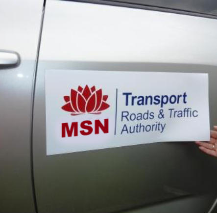 farbig bedruckte Magnetfolie für Fahrzeugwerbung