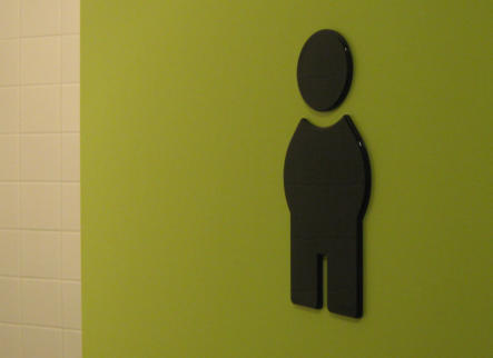 freistehendes Piktogramm als Türkennzeichnung